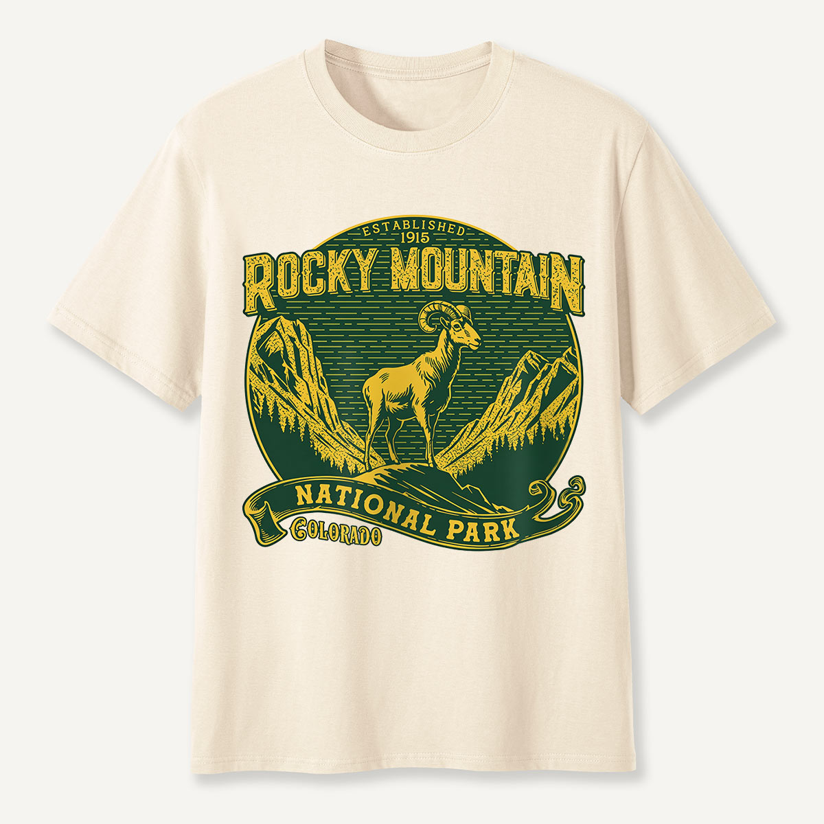 Rocky Mountain National Park Ram Badge T-Shirt