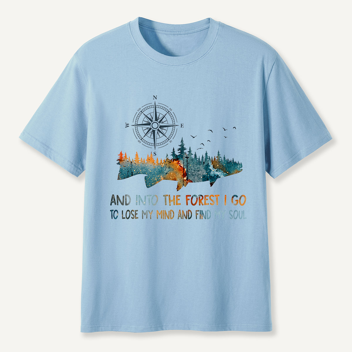 And Into the Forest I Go Bear Compass T-Shirt