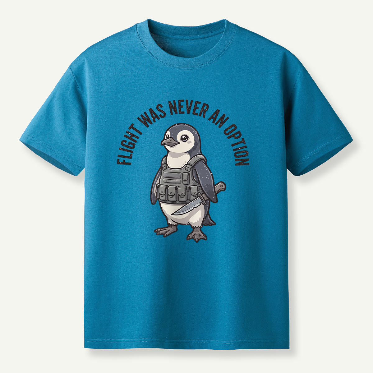 Flight Was Never An Option Belt Knife Penguin T-Shirt