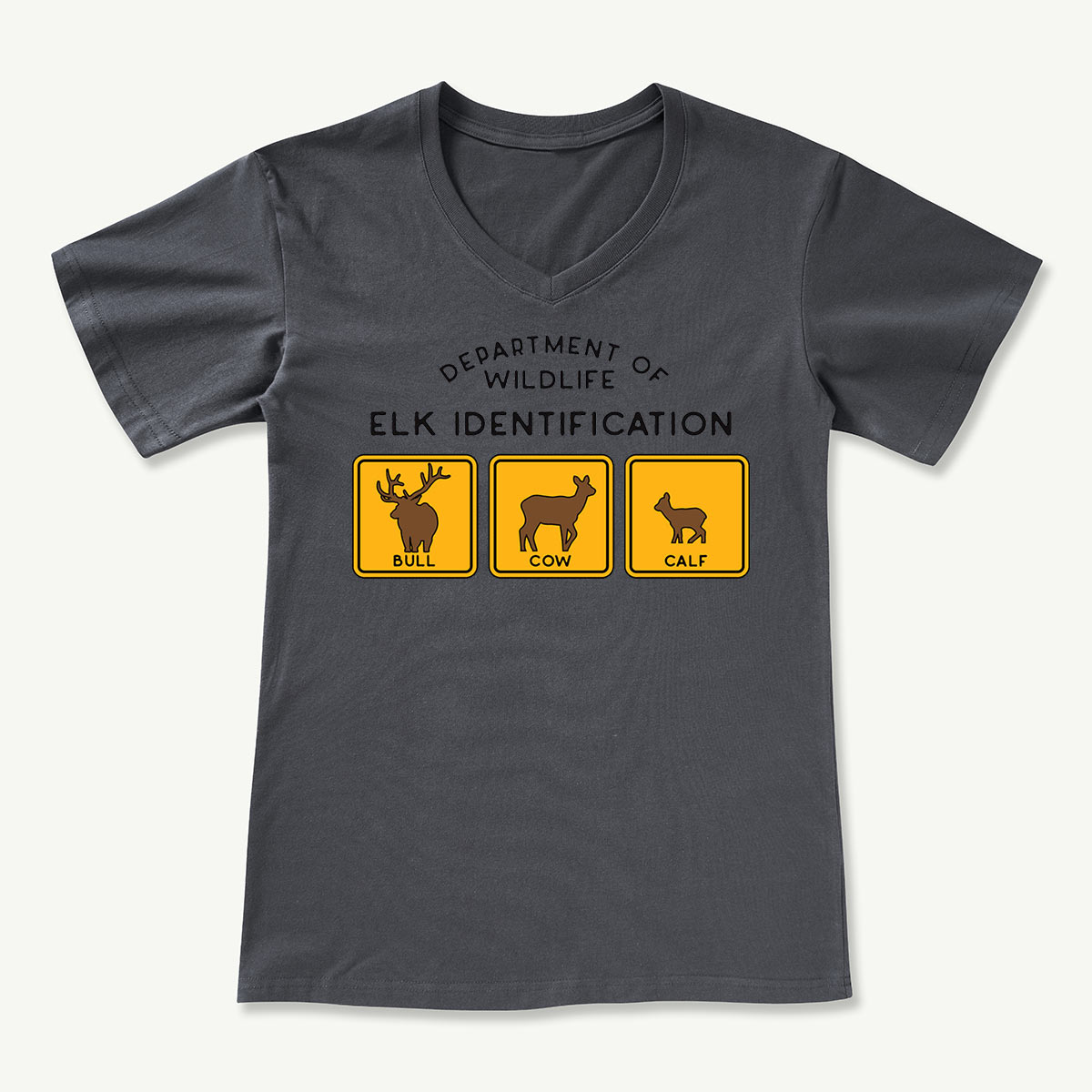Elk Identification Field Guide V-neck T-Shirt