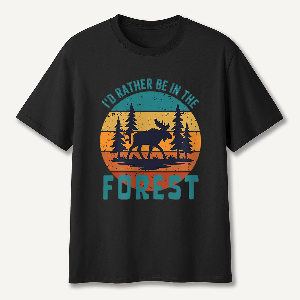 I’d Rather Be in the Forest Moose Sunset T-Shirt