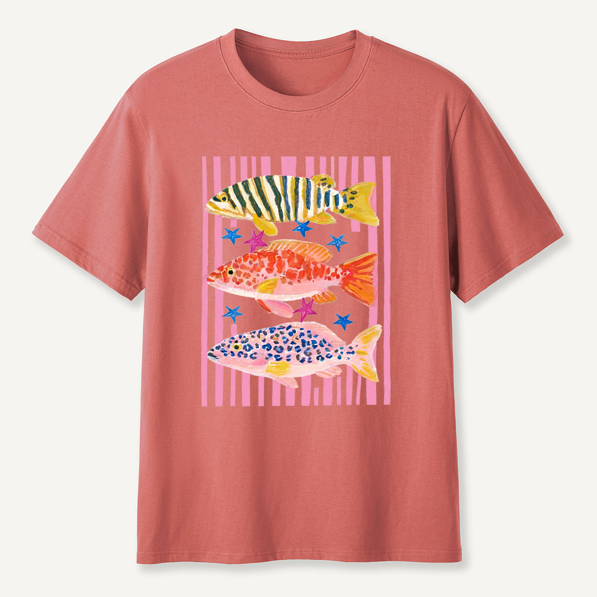 Striped Ocean Fish T-Shirt