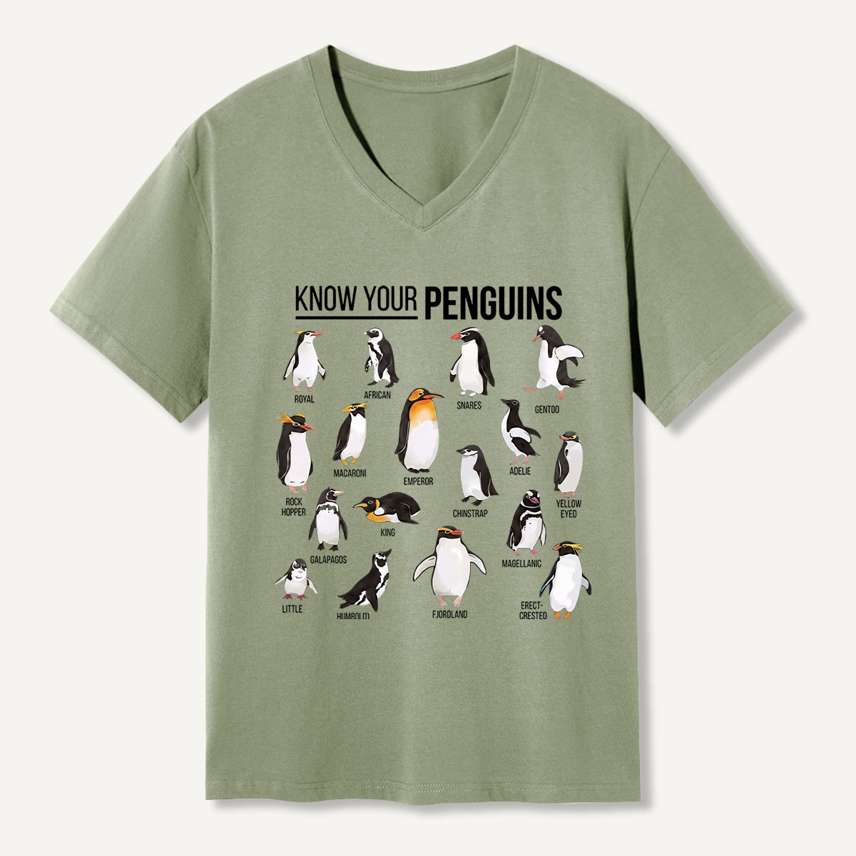 Know Your Penguins V-neck T-Shirt