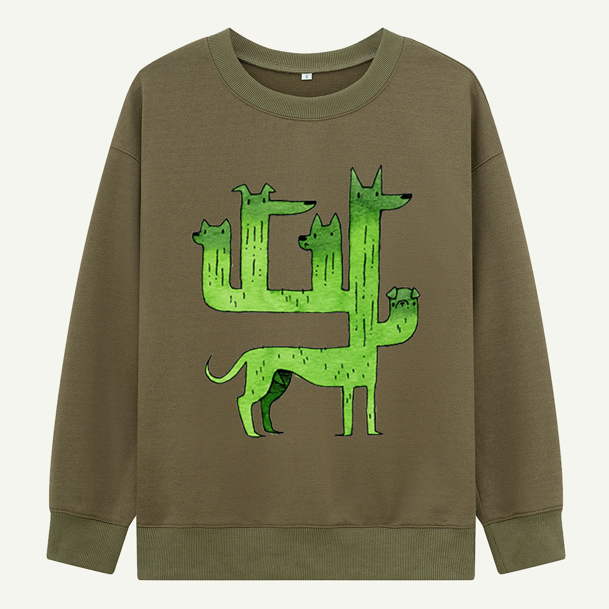 Dog Cactus Form Sweatshirts