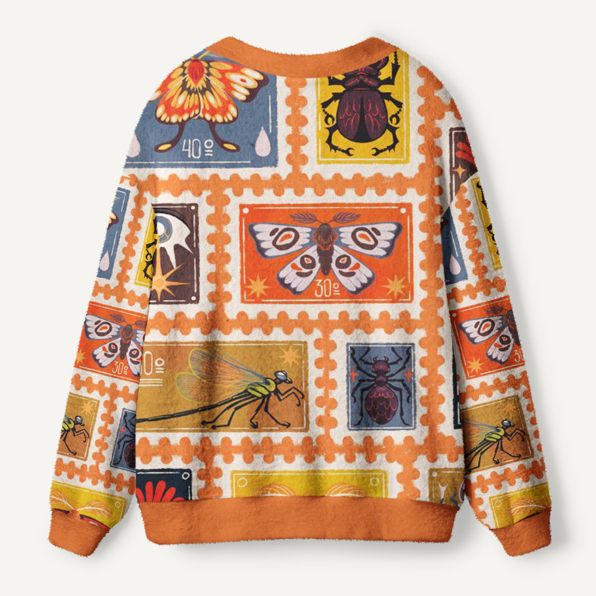 Tiny Wings on Postage Stamps Ugly Cardigan Sweaters