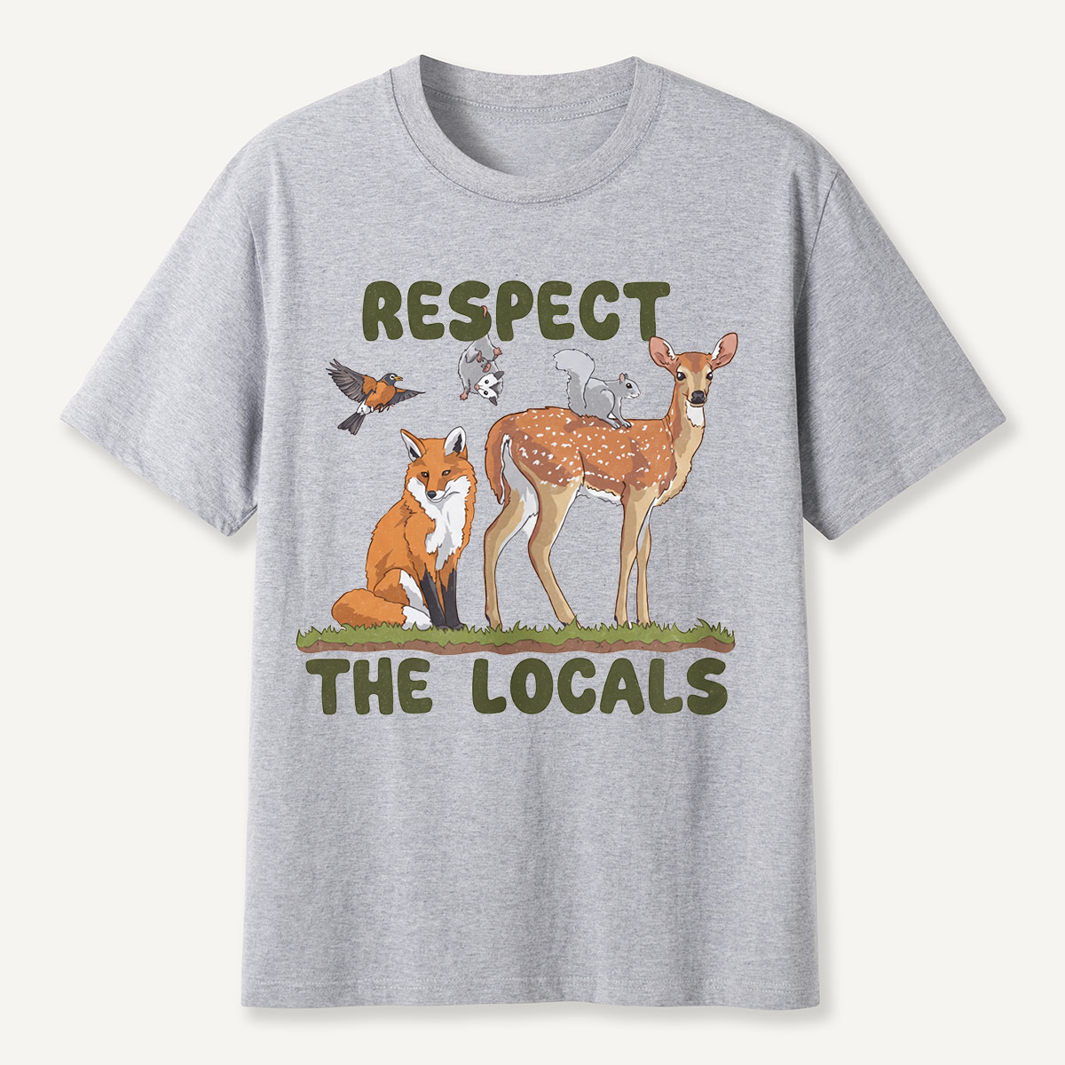 Respect the Locals Forest Animals T-Shirt