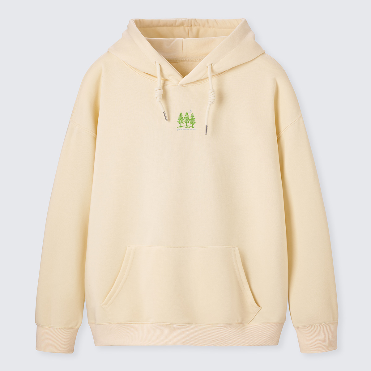 Three Trees Nature Quote Embroidered Hoodie