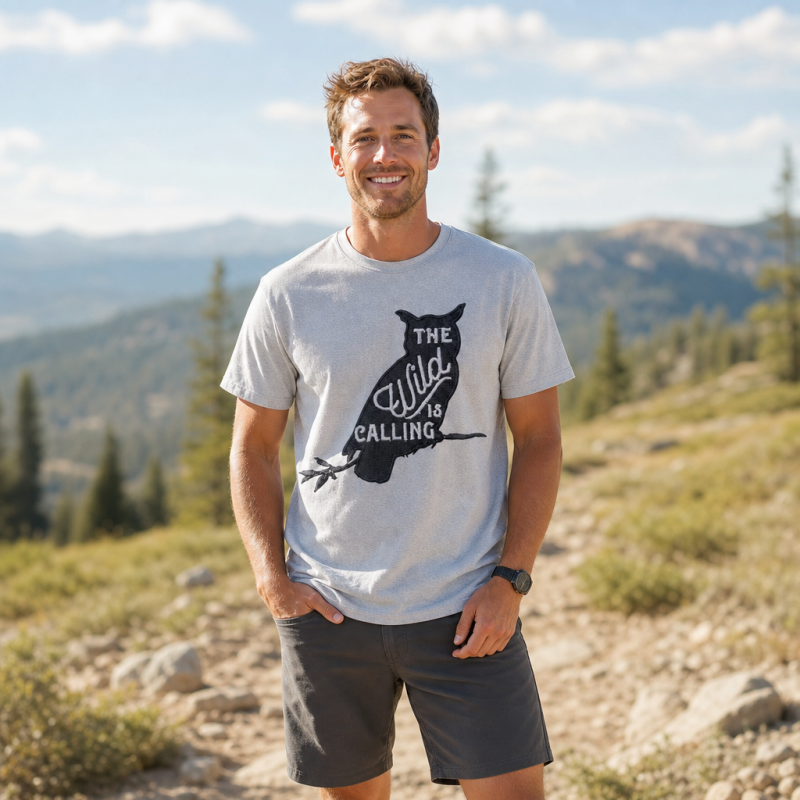 The Wild Is Calling Owl Silhouette T-Shirt
