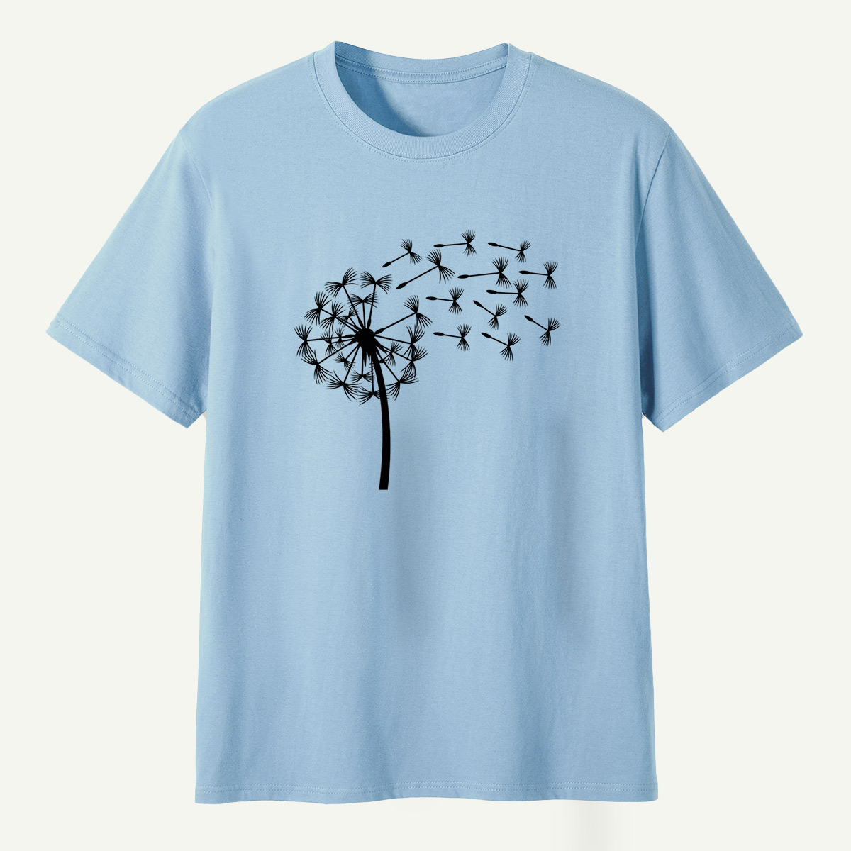 Dandelion Seeds Line Art T-Shirt
