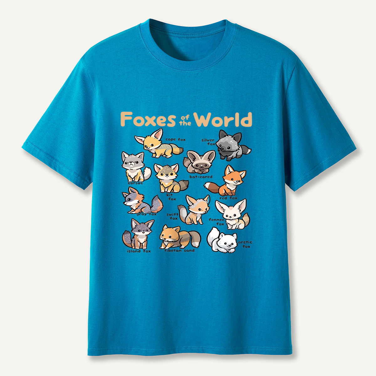 MDCTBYWY26072202 Foxes of the World T-Shirt