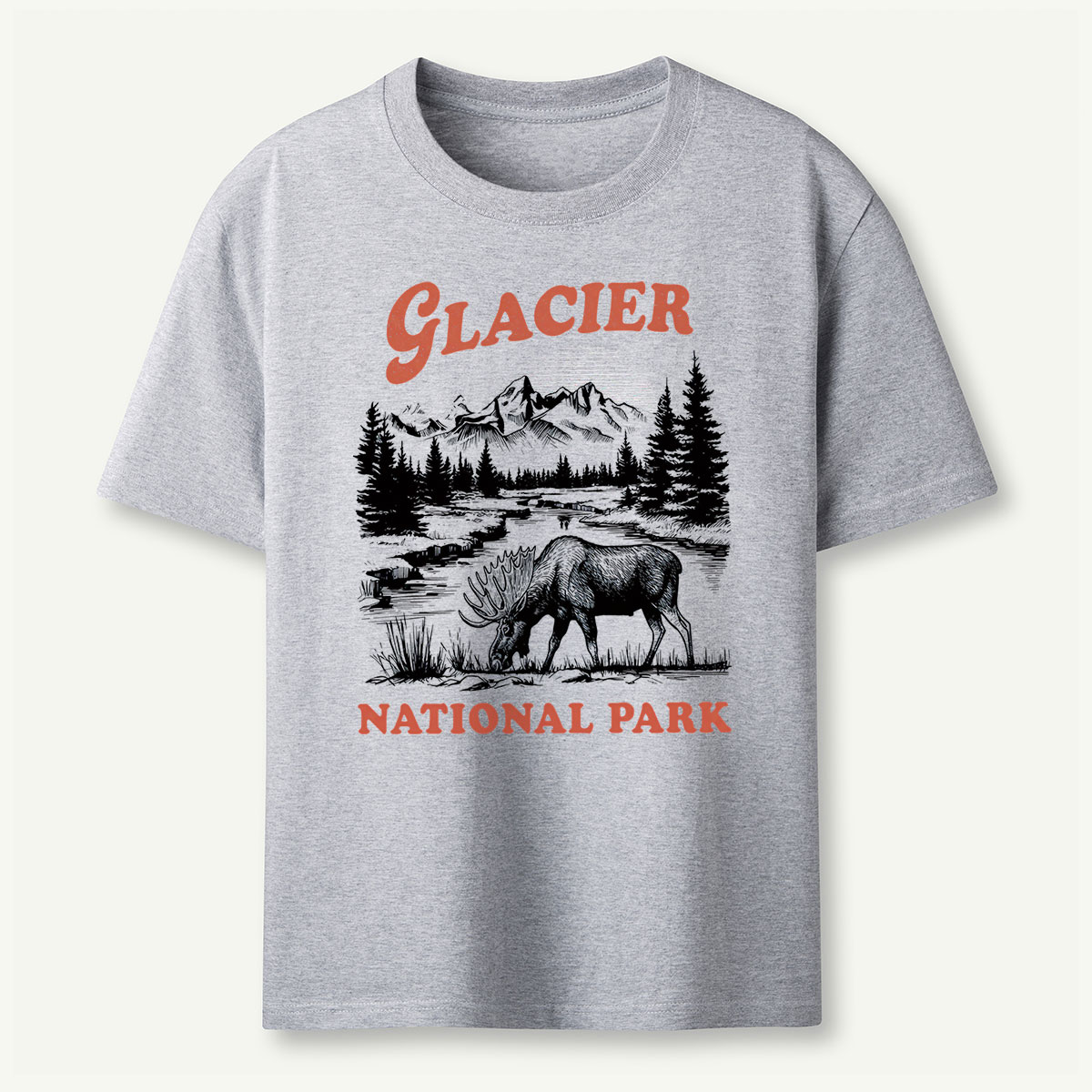 Moose Wilderness Glacier National Park T-Shirt