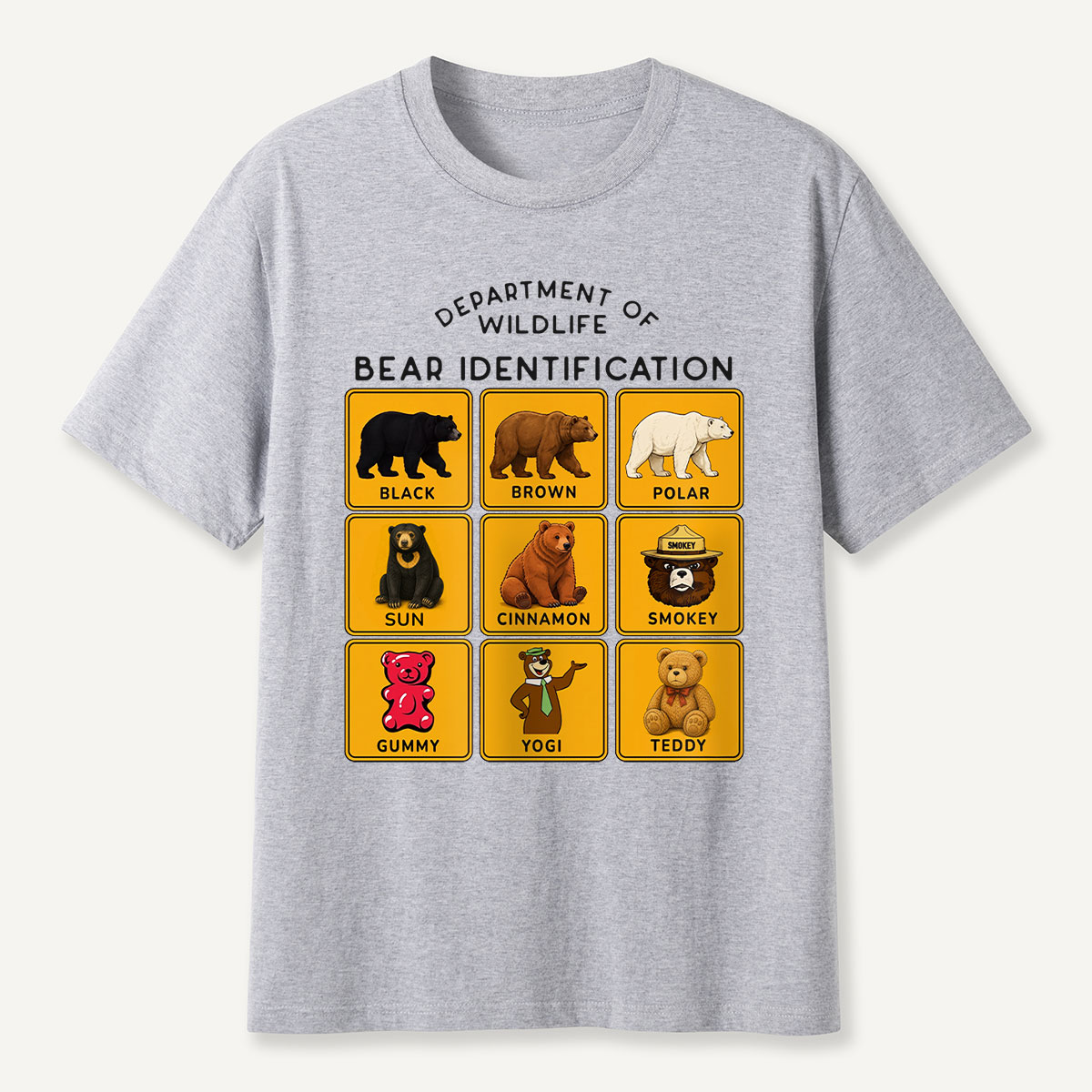 Department of Wildlife Bear Identification Gummy Bear T-Shirt