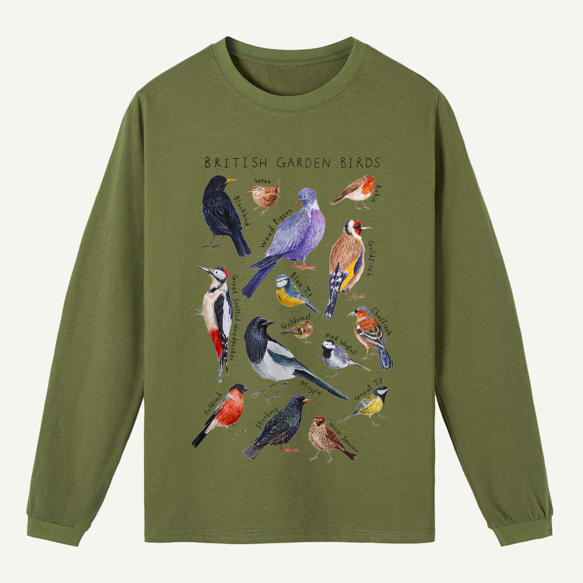 Botanical Garden Birds Wildlife Birdwatching Long Sleeve T-Shirt