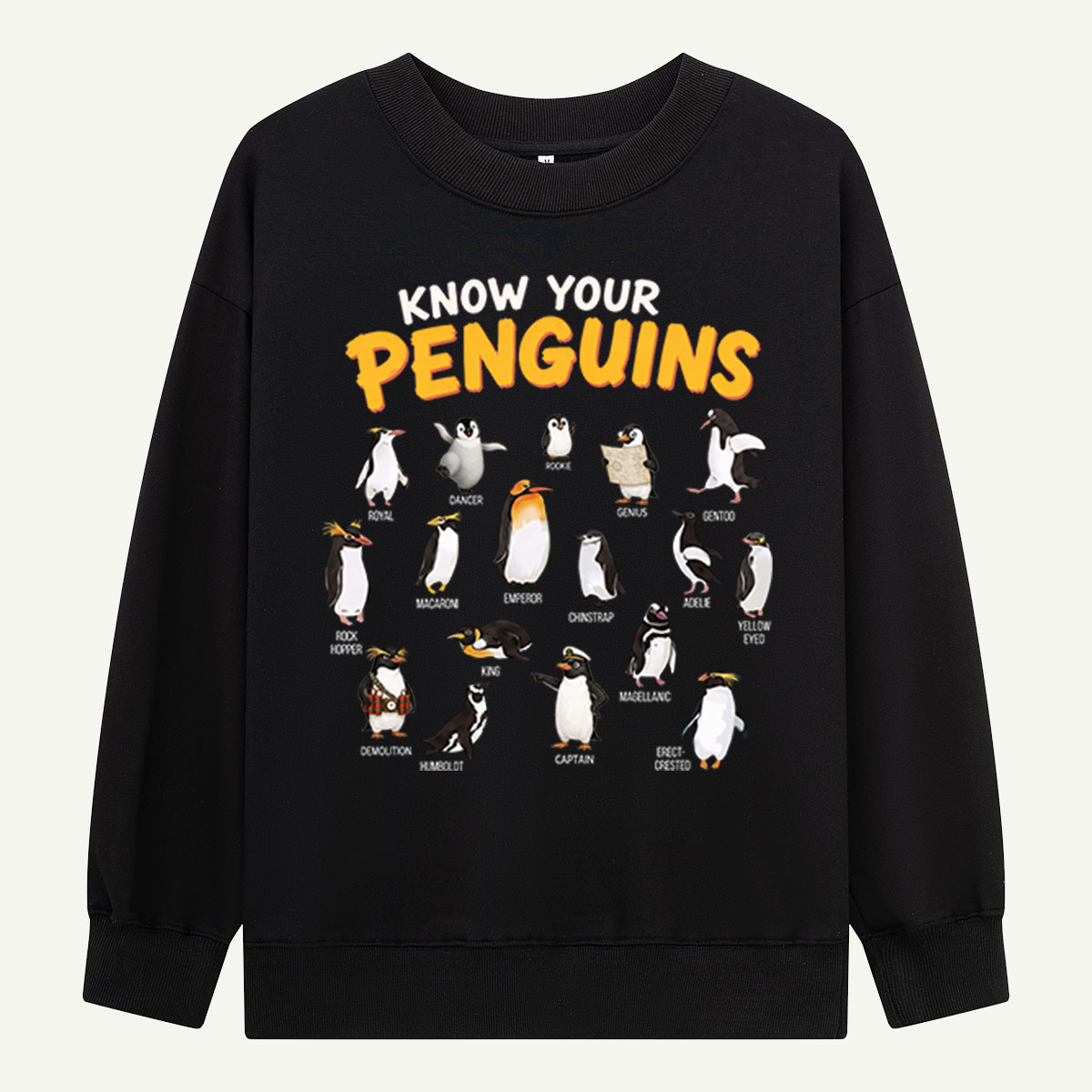 Know Your Penguins Penguin Species Sweatshirts
