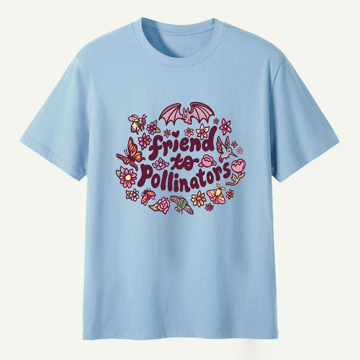 Friend To Pollinators Garden Wildlife Circle T-Shirt