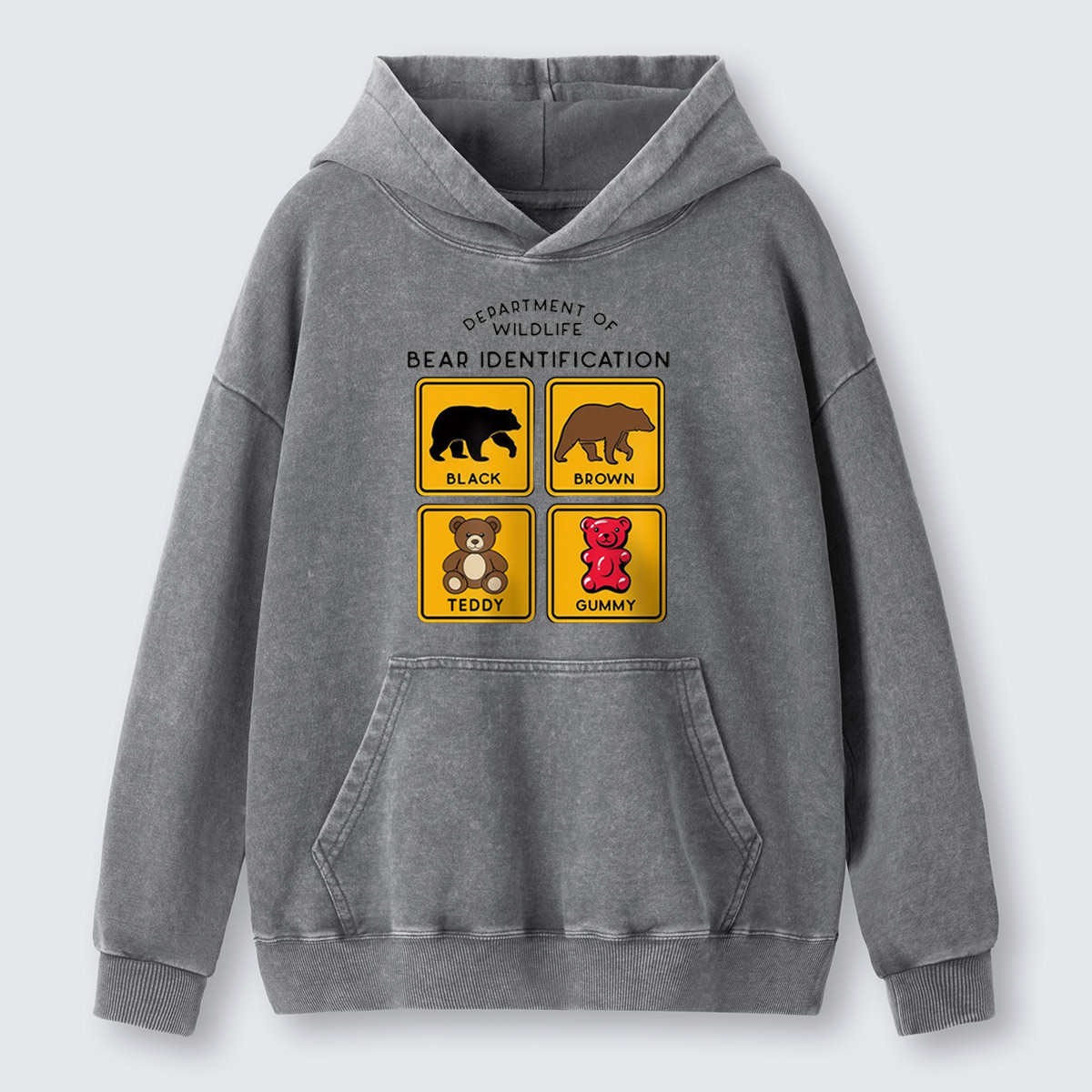 Department of Wildlife Bear Identification Washed Hoodie