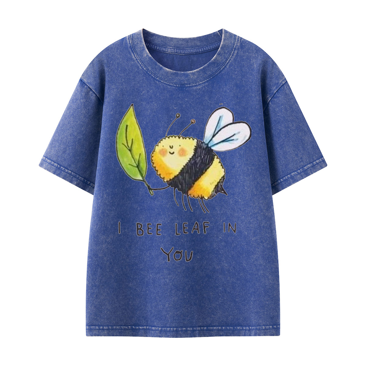 I Bee Leaf In You Kids Washed T-Shirt