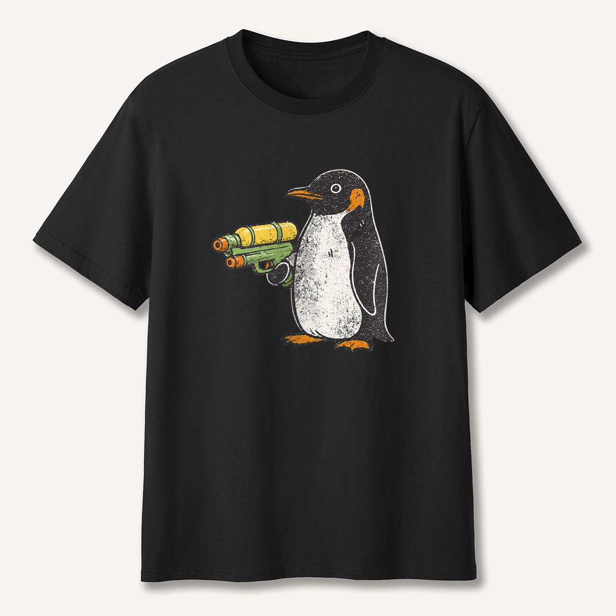 Flight Was Never An Option Water Gun Penguin T-Shirt