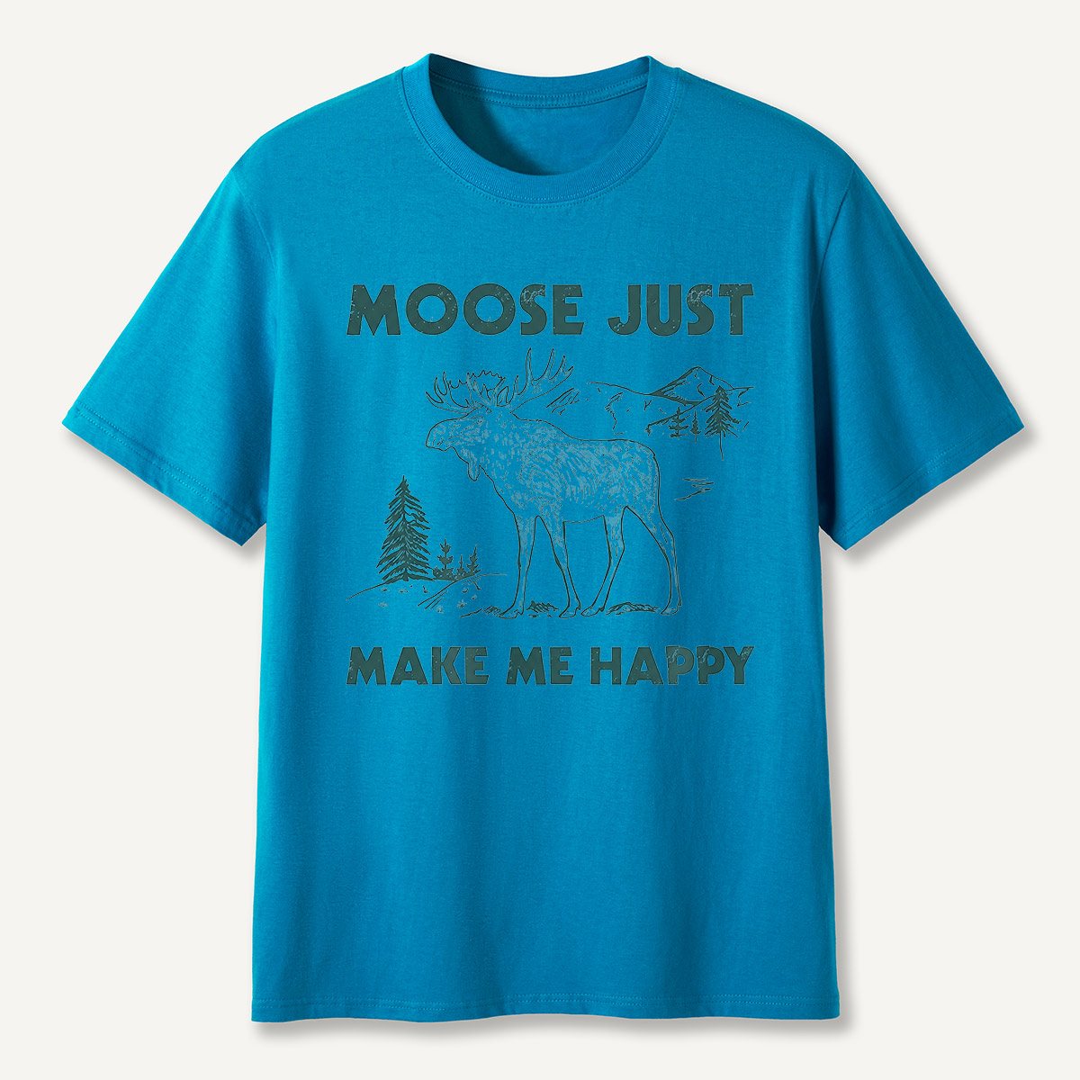 Moose Just Make Me Happy Funny Wildlife T-Shirt