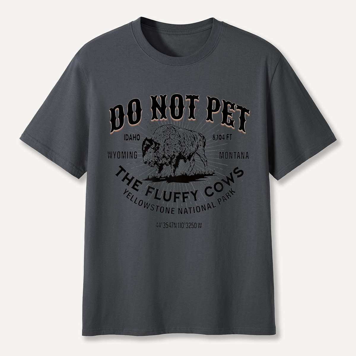 Do Not Pet the Fluffy Cows Yellowstone Coordinates T-Shirt