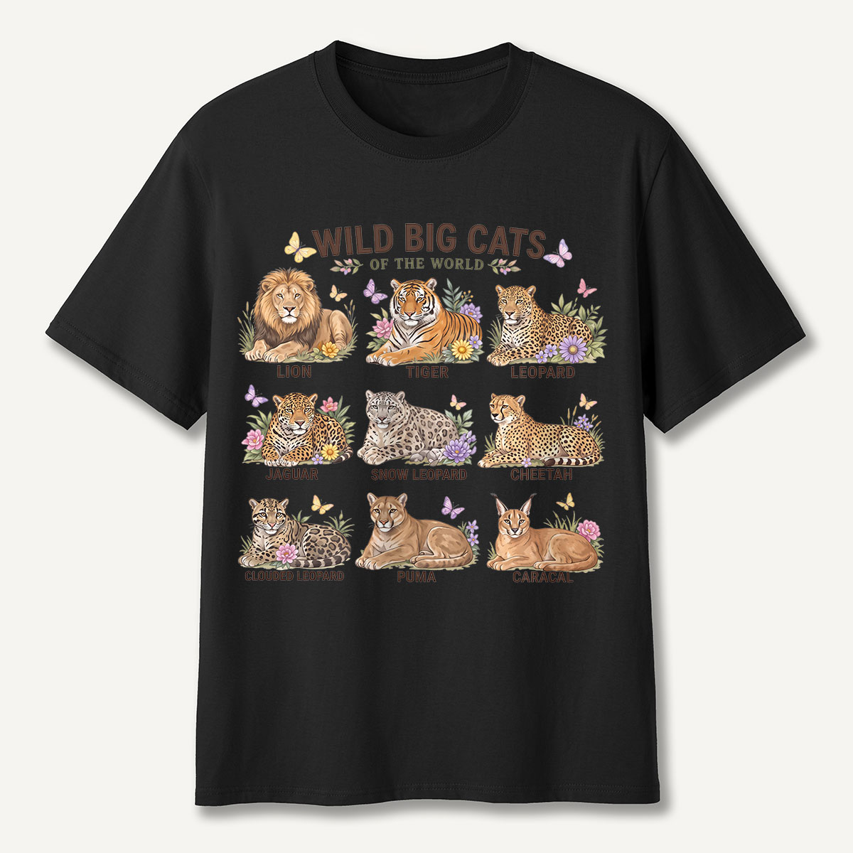 Wild Big Cats of the World T-Shirt