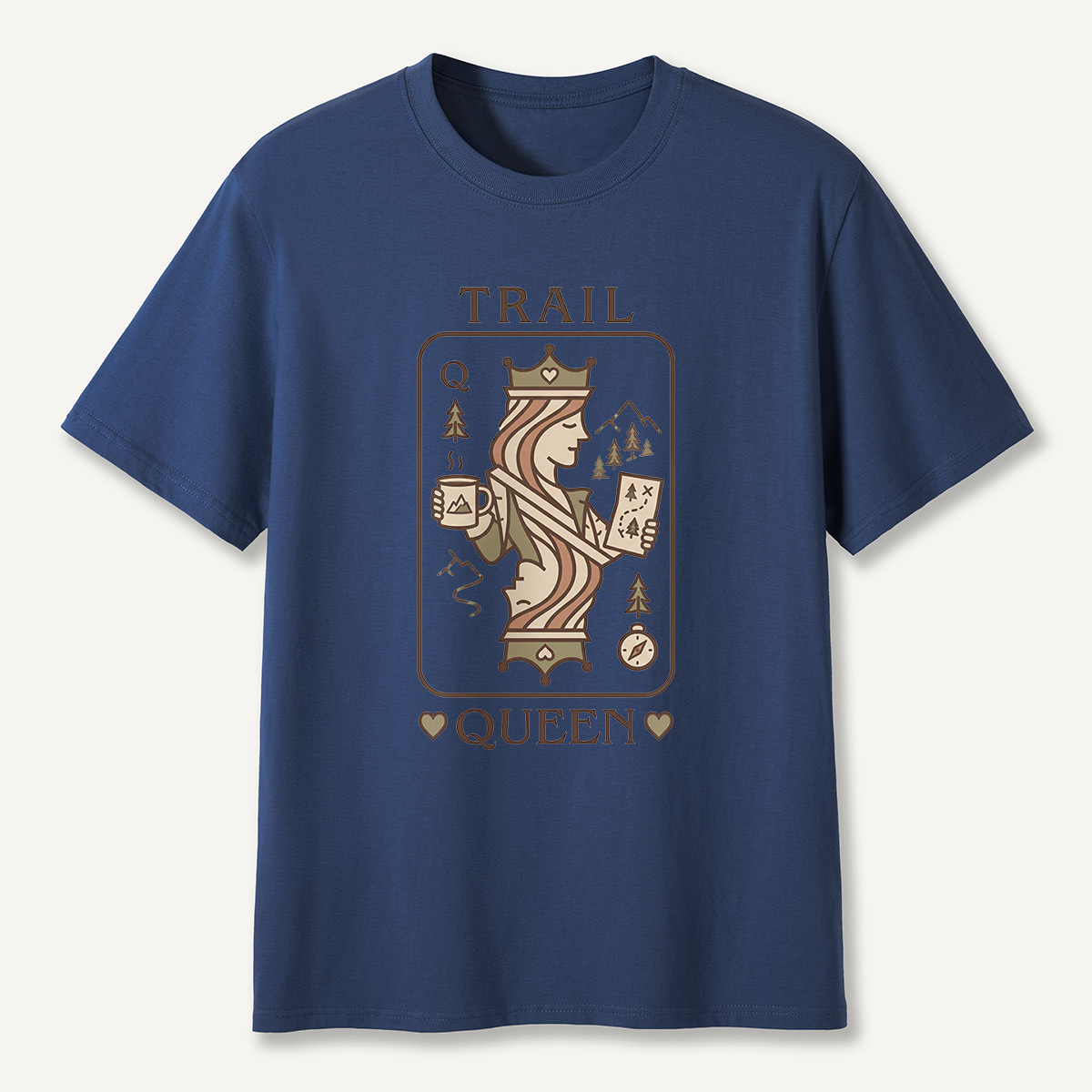 Trail Queen Hiking Playing Card  T-Shirt