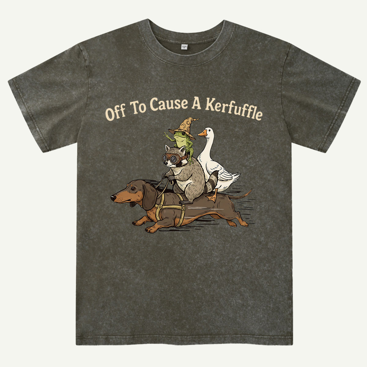 Off To Cause A Kerfuffle Washed T-Shirt