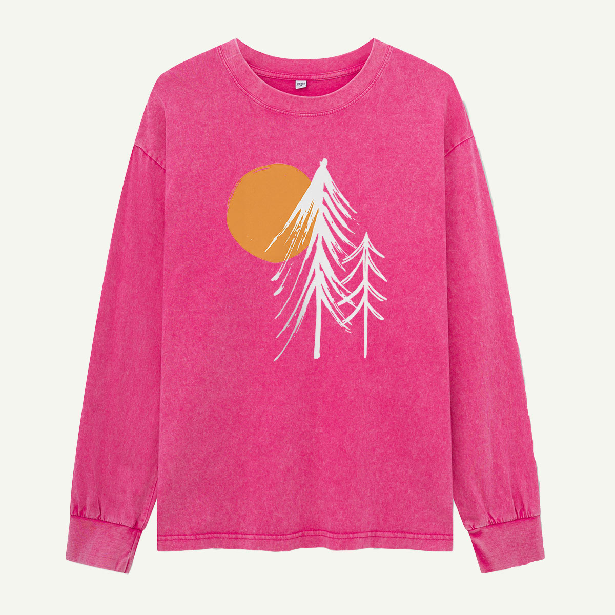 Sun Behind the Pines Washed Long Sleeves