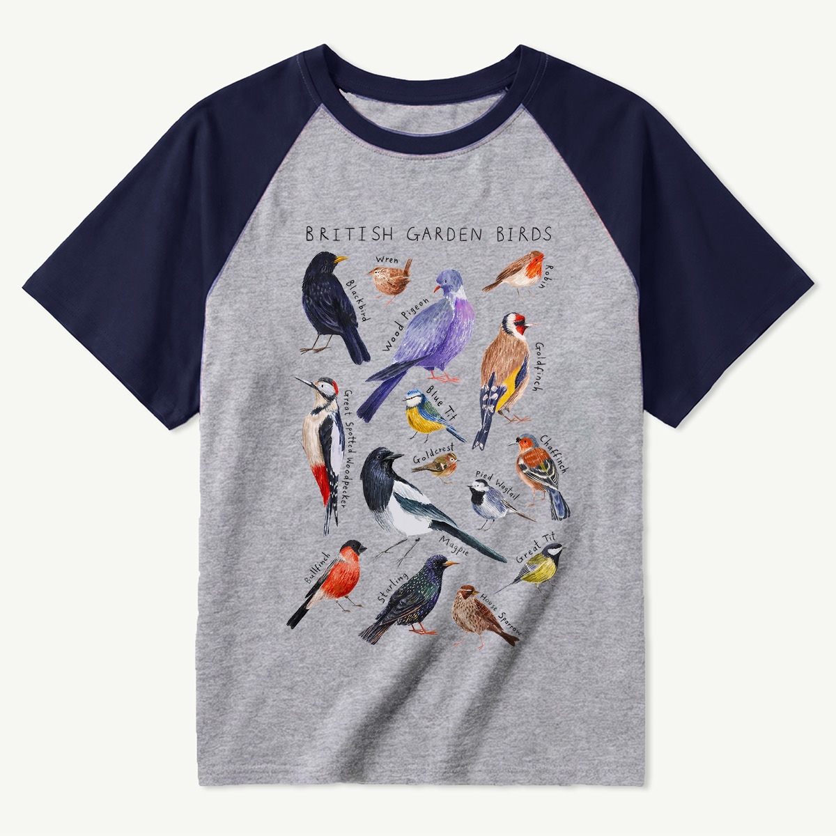 Botanical Garden Birds Wildlife Birdwatching Raglan T-Shirt