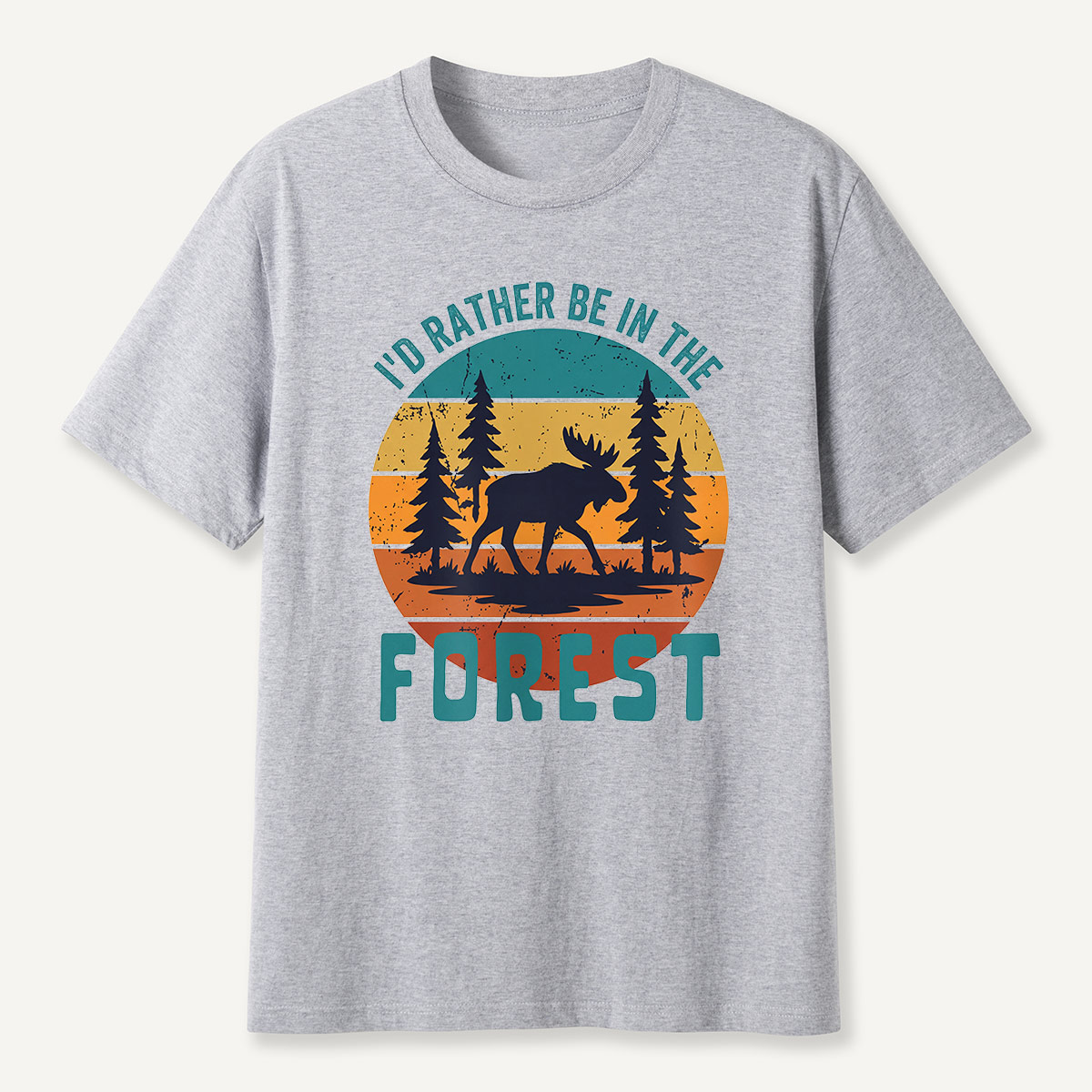I’d Rather Be in the Forest Moose Sunset T-Shirt
