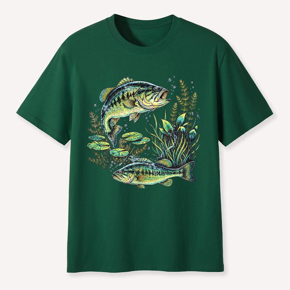 Largemouth Bass Underwater Scene T-Shirt