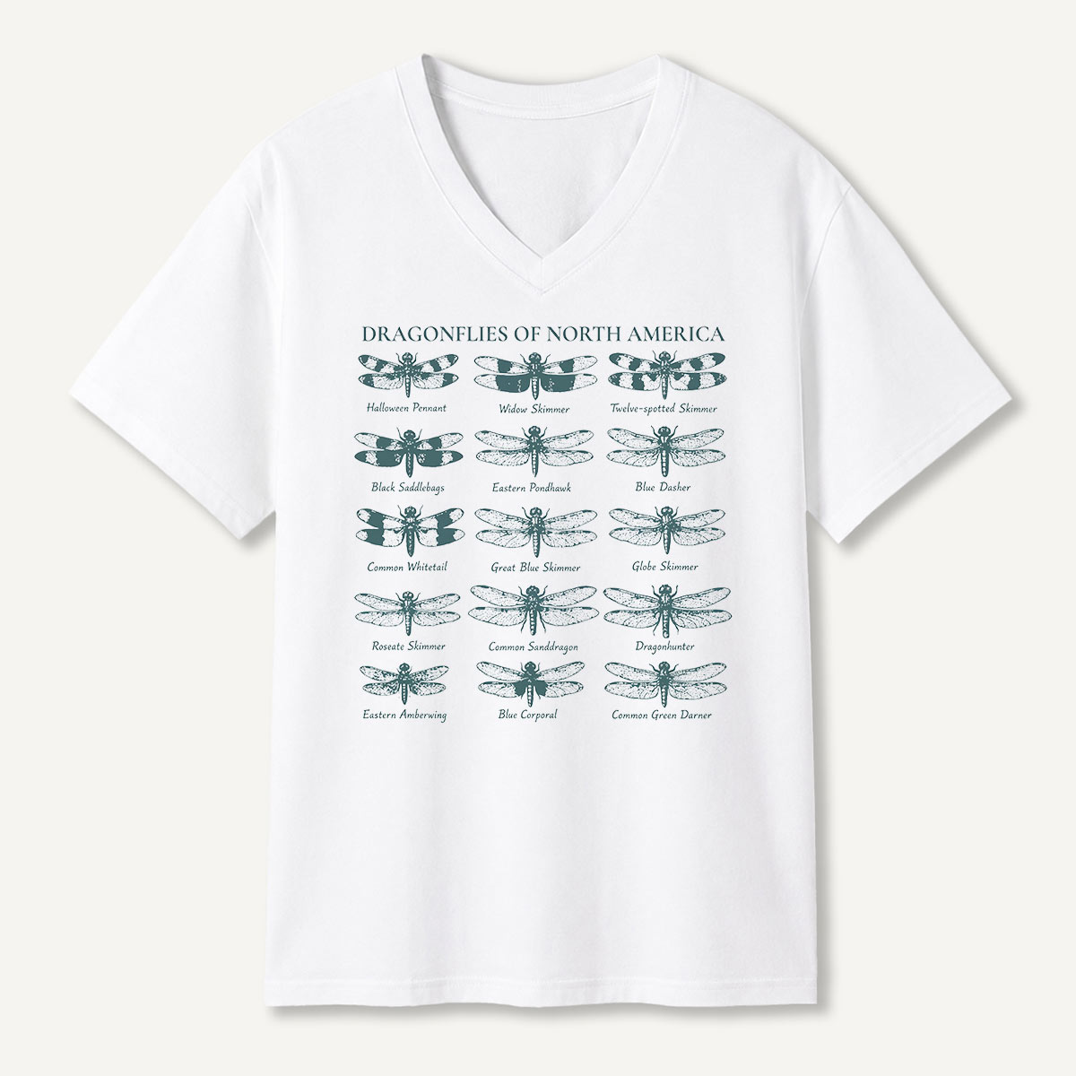 Dragonflies Of North America Field Guide V-neck T-Shirt