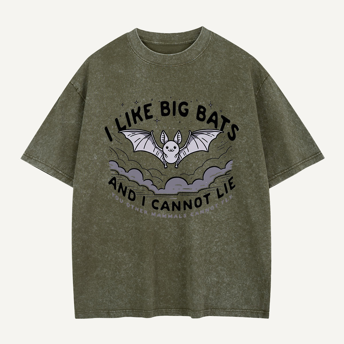 Big Bats, No Lies Washed T-Shirt(TH)