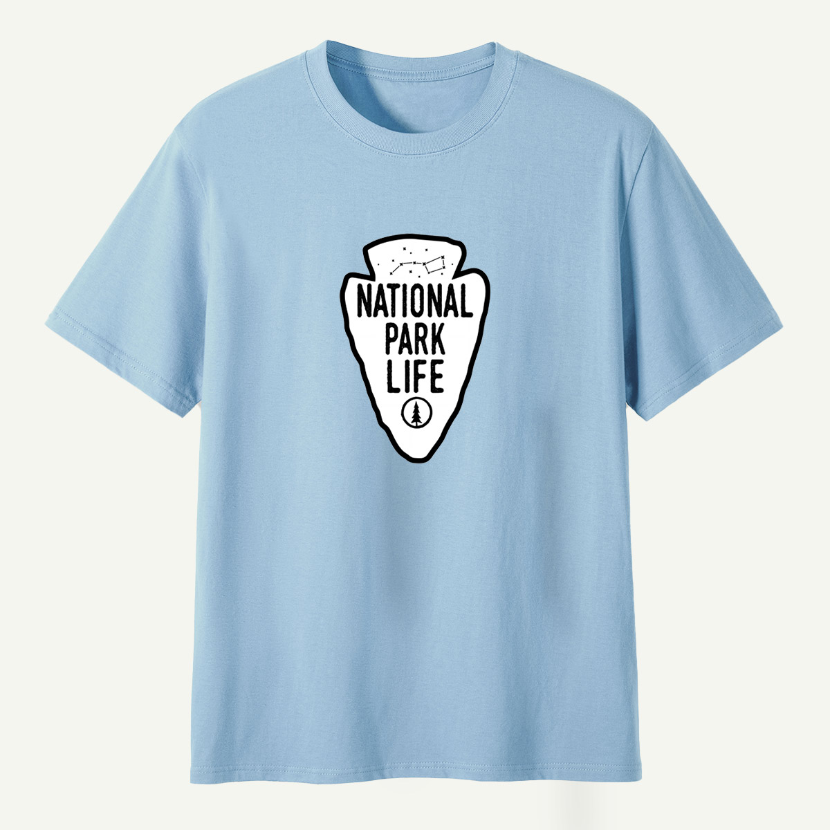 National Park Life Pine Tree Constellation Arrowhead Emblem T-Shirt