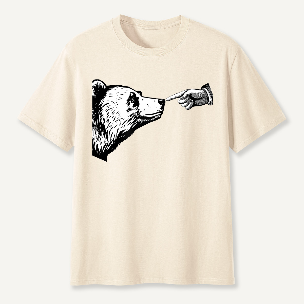 Boop the Bear Funny Line Art T-Shirt