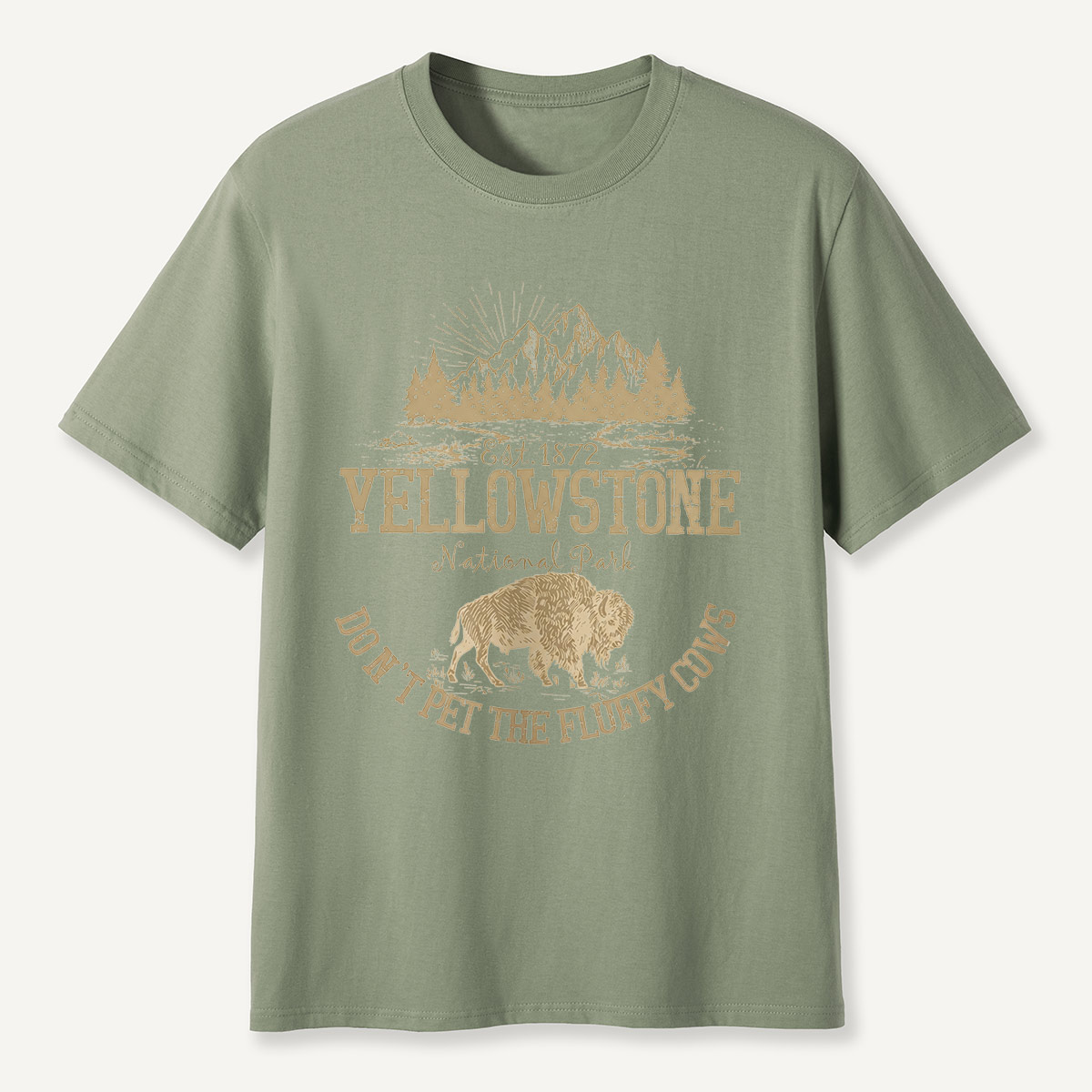 Do Not Pet the Fluffy Cows Yellowstone Sun T-Shirt