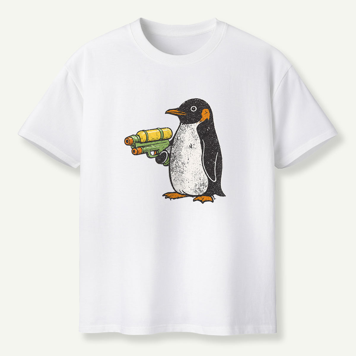 Flight Was Never An Option Water Gun Penguin T-Shirt