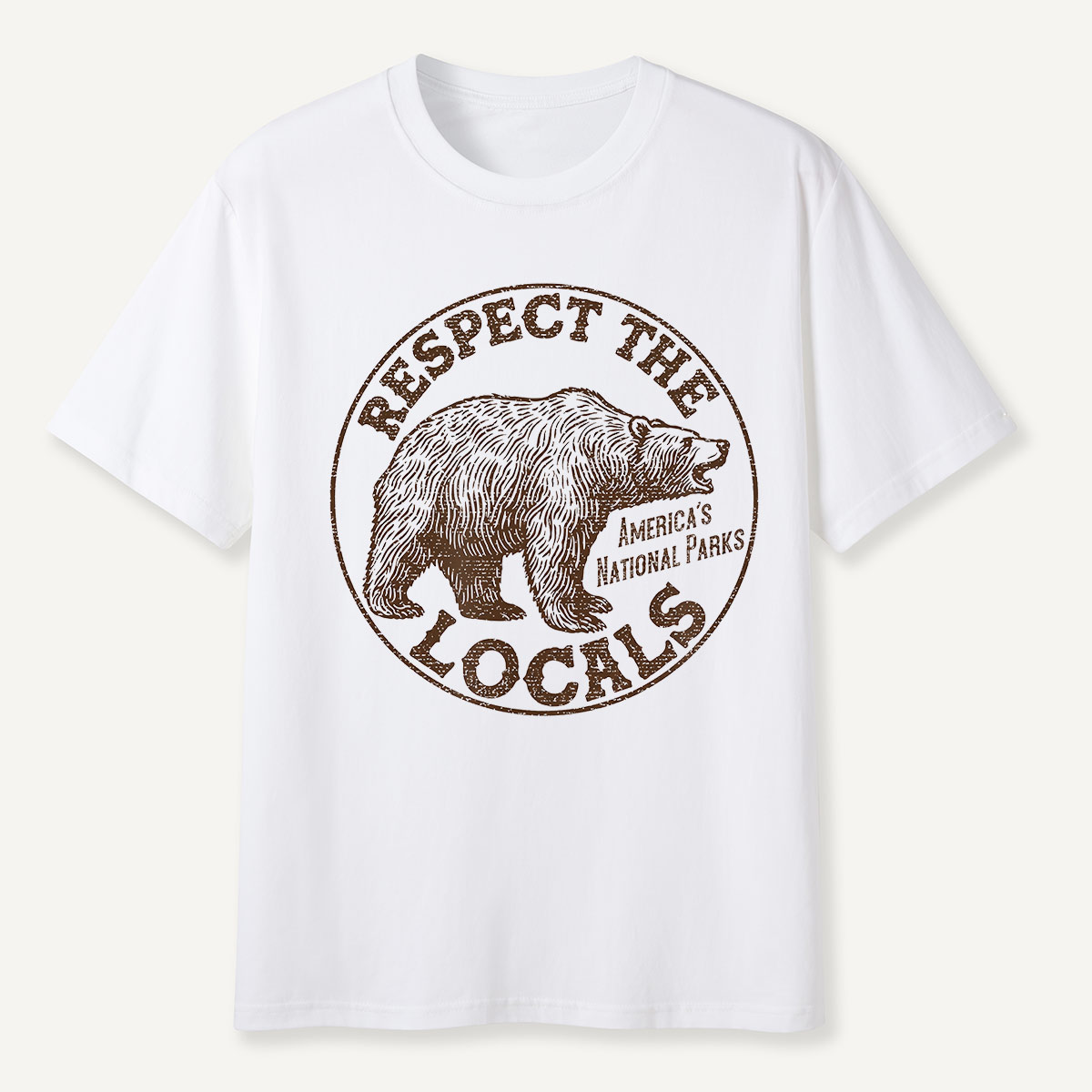 Respect the Locals Bear National Parks  T-Shirt