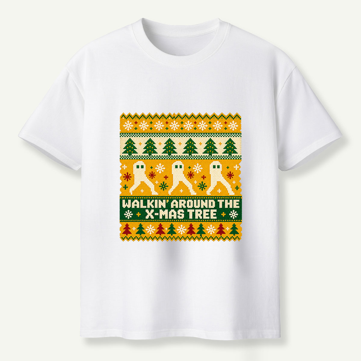 Walkin Around The Xmas Tree Ghost Christmas T-Shirt