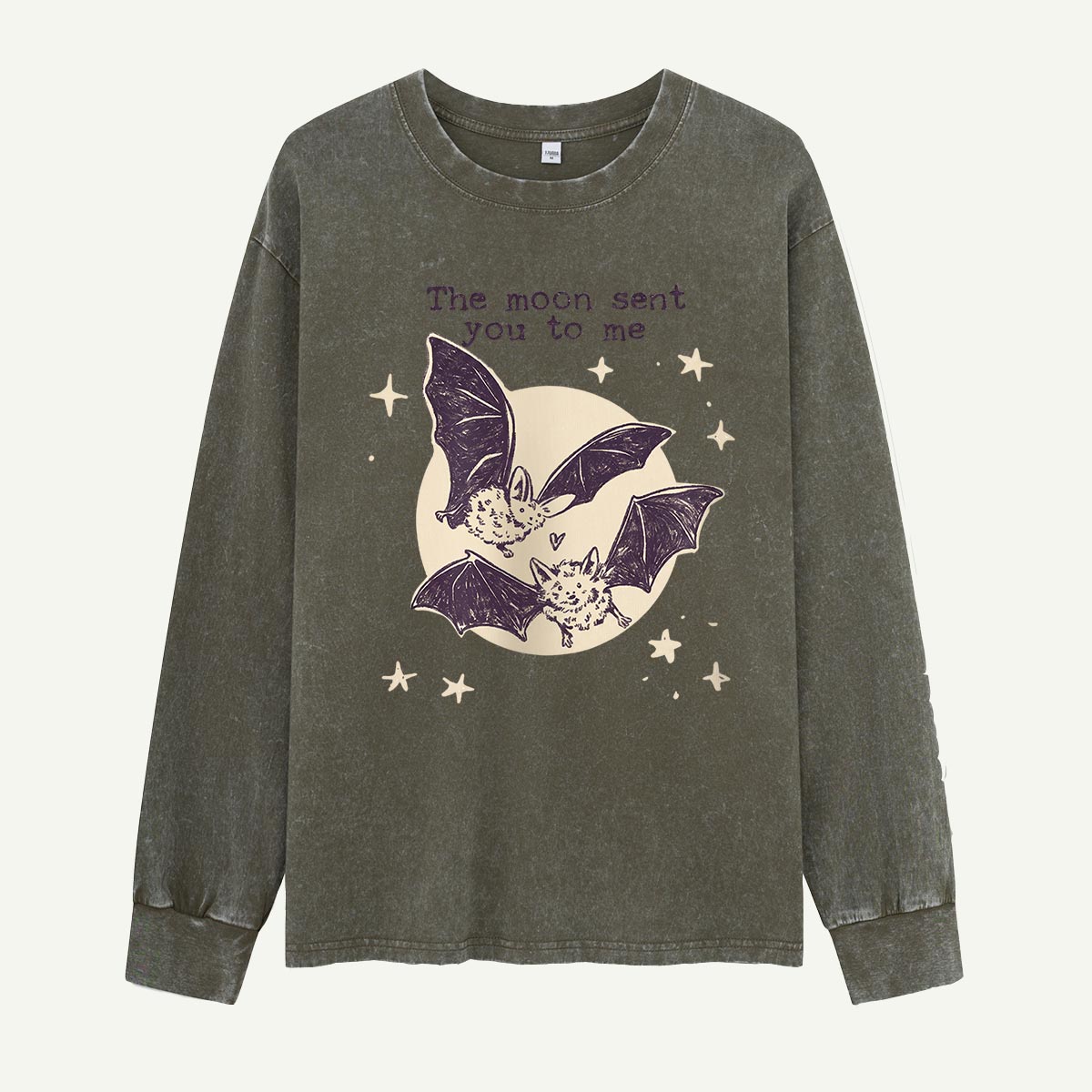 The Moon Sent You To Me Bats Washed Long Sleeves