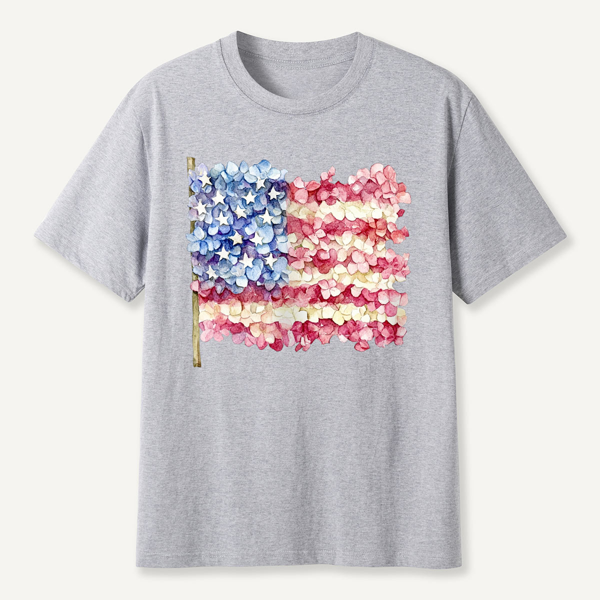 Floral American Flag T-Shirt