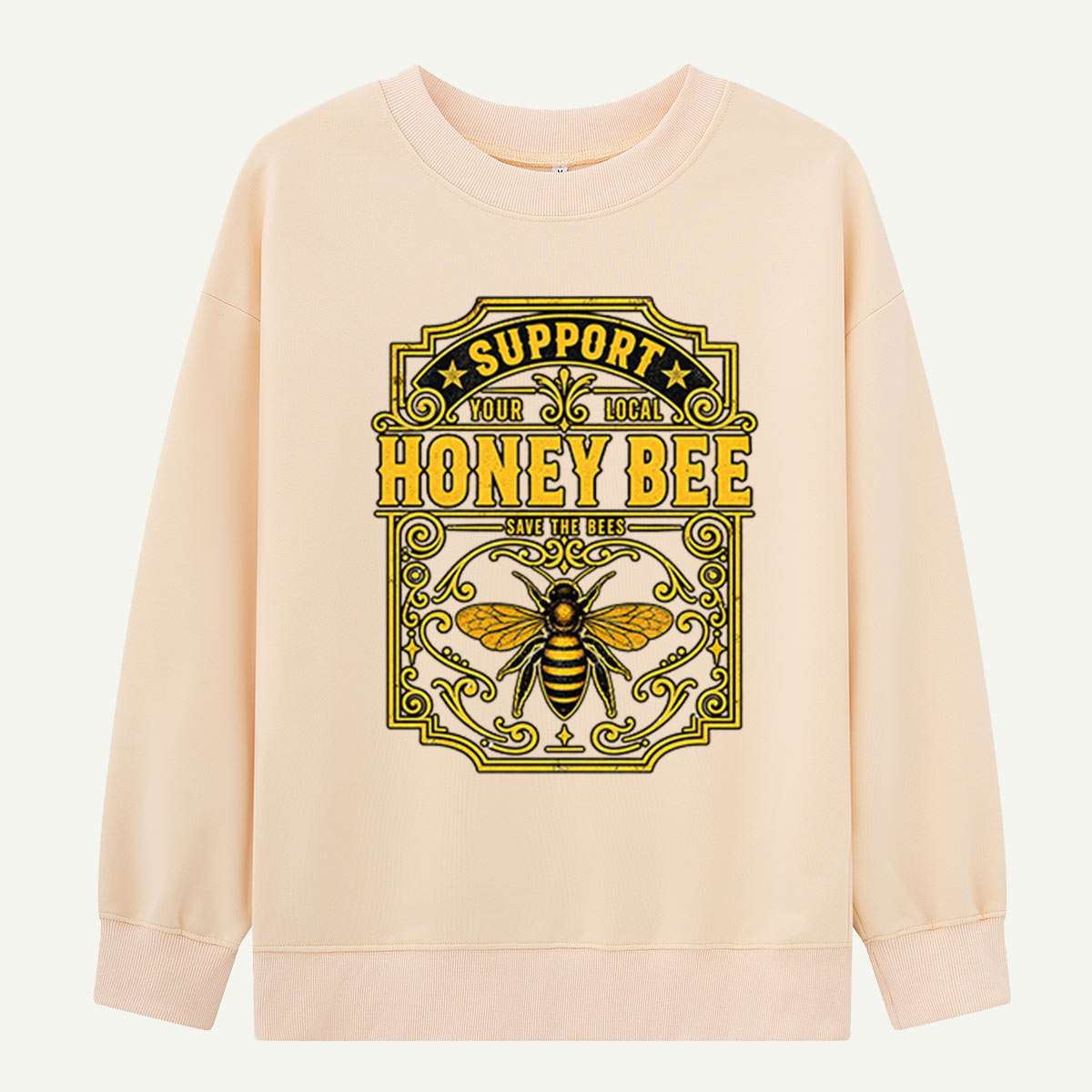 Support The Honeybee Vintage Poster Sweatshirts