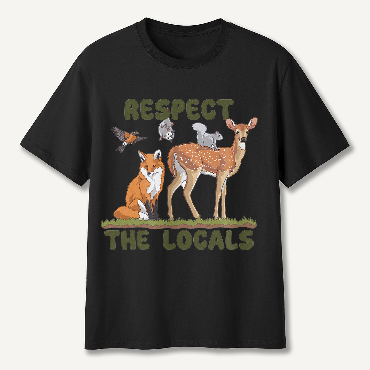 Respect the Locals Forest Animals T-Shirt