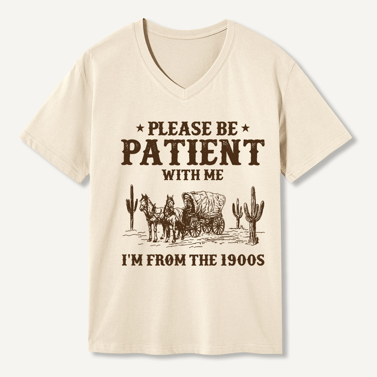 Please Be Patient With Me I'm From the 1900s  V-neck T-Shirt