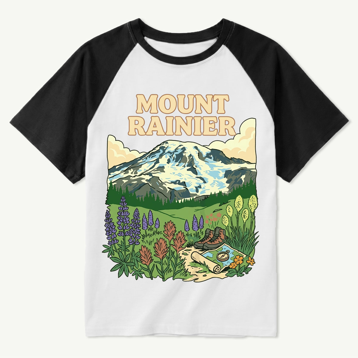 Mount Rainier Raglan T-Shirt