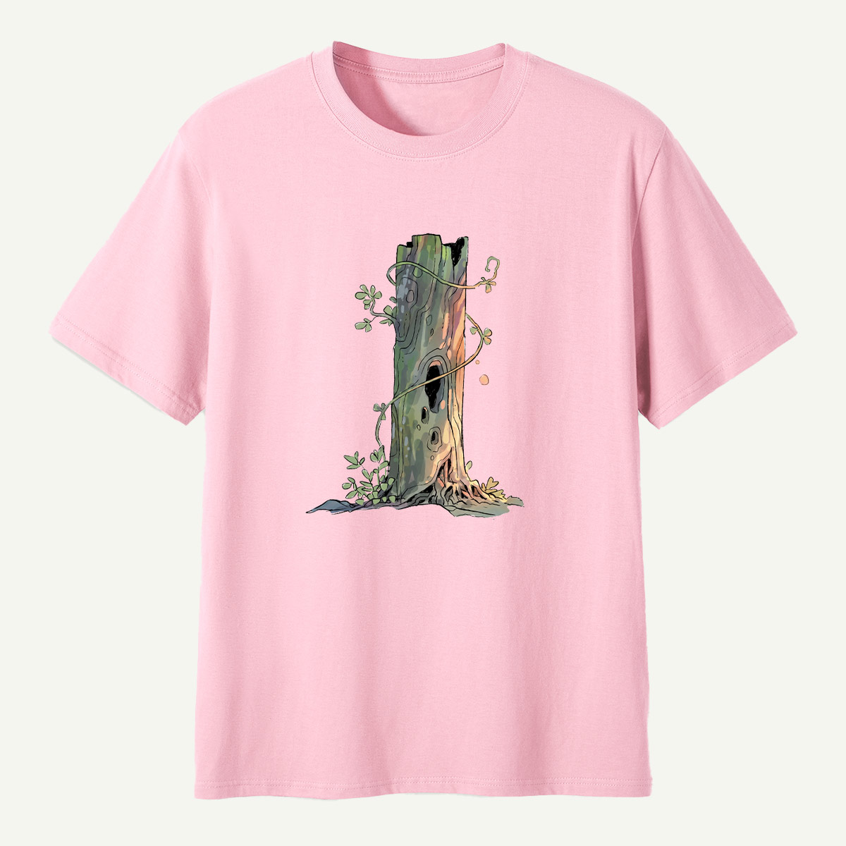 Mossy Hollow Tree Woodland Habitat T-Shirt