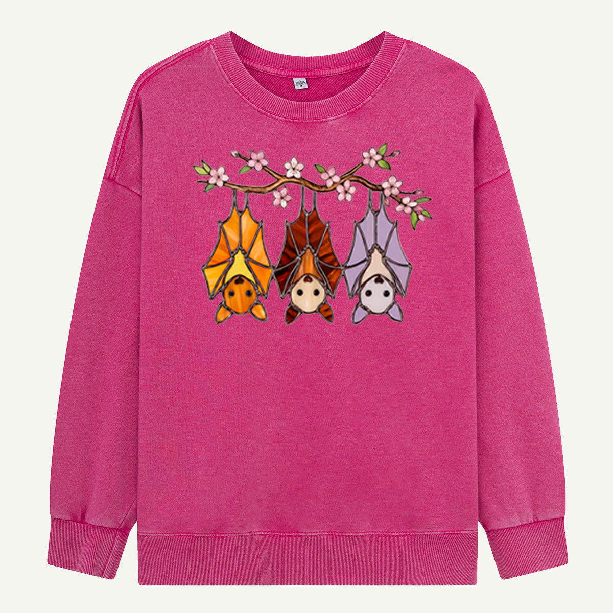 Cherry Blossom Bat Trio Washed Sweatshirts