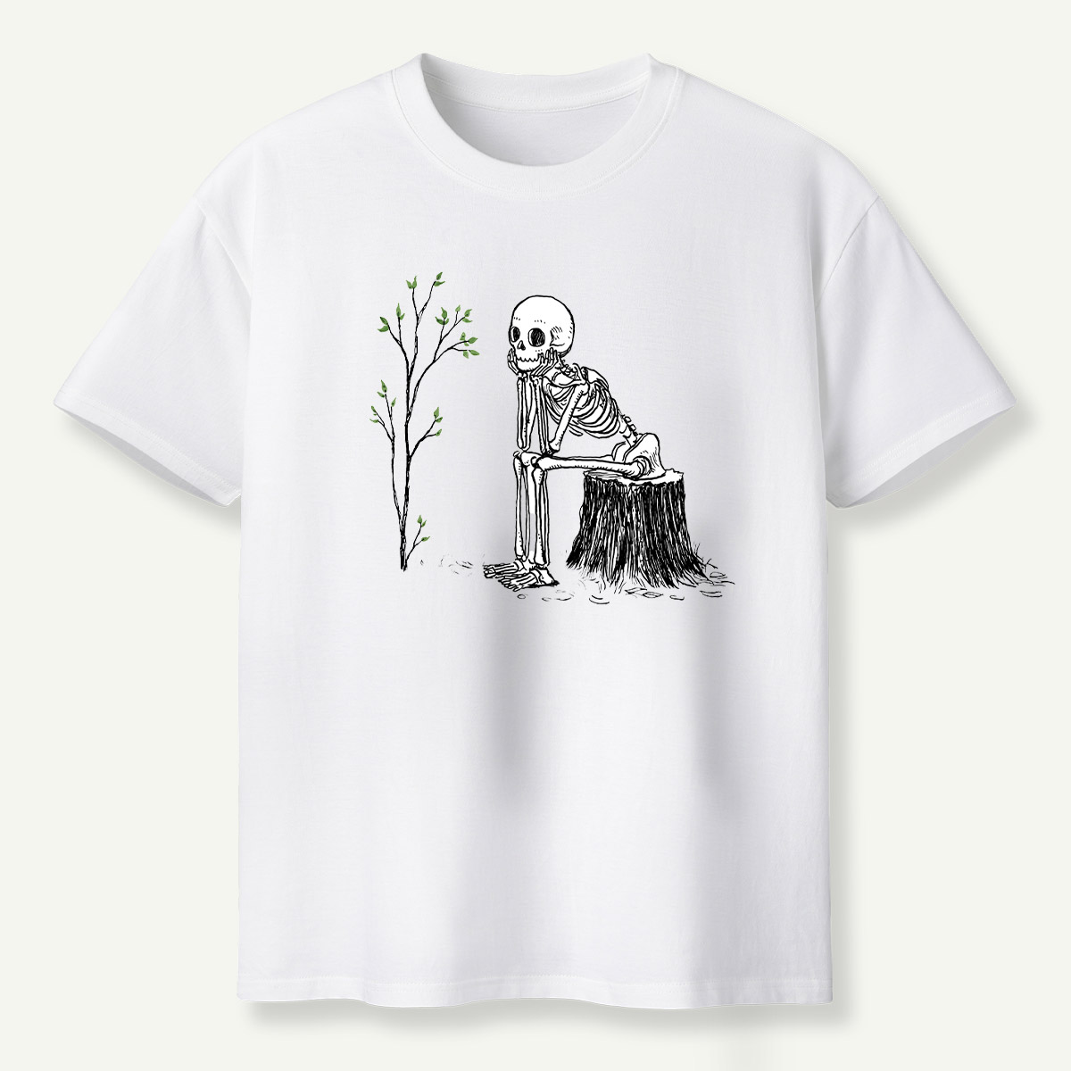 Skeleton Waiting For The Tree To Grow T-Shirt