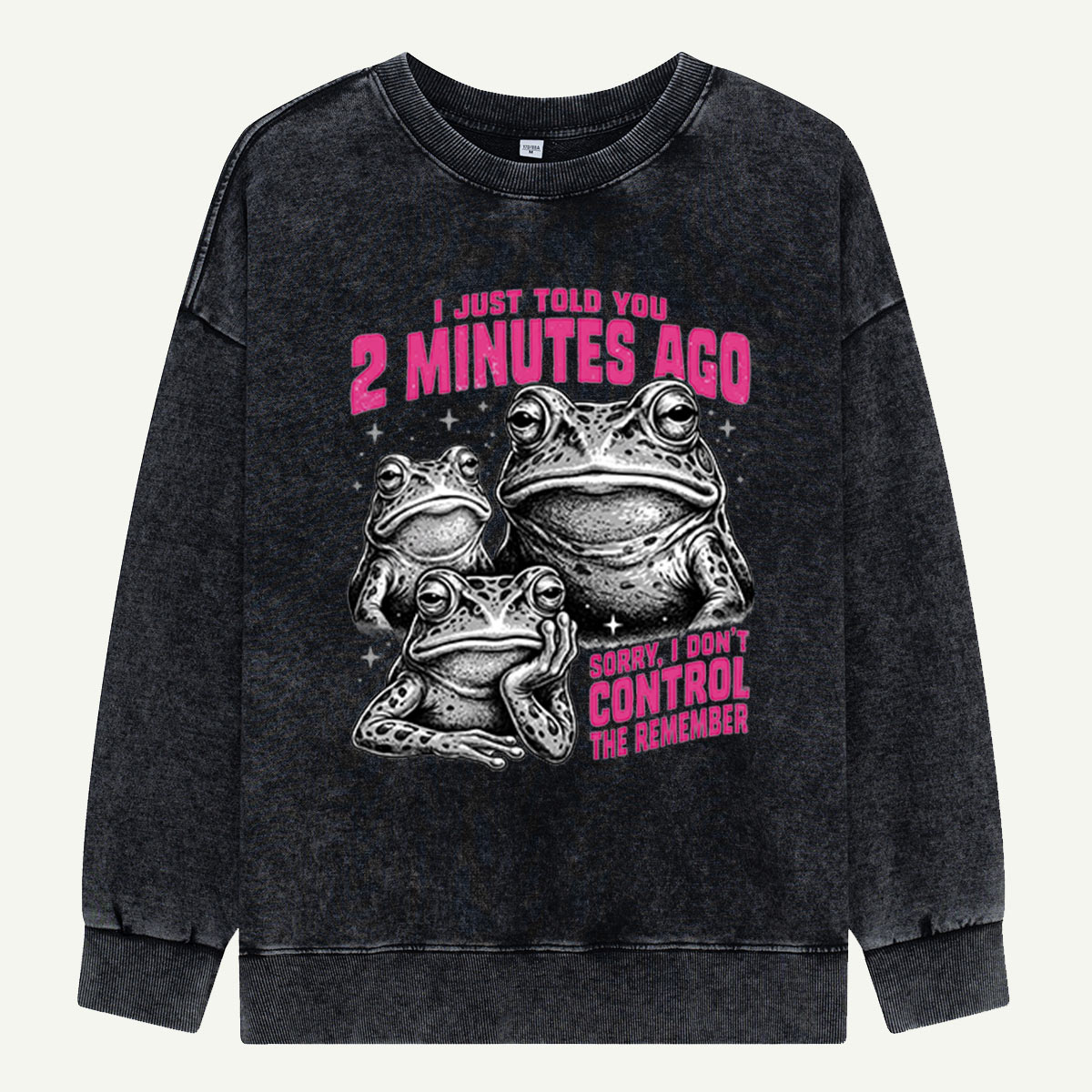 Frogs Told You Two Minutes Ago Washed Sweatshirts