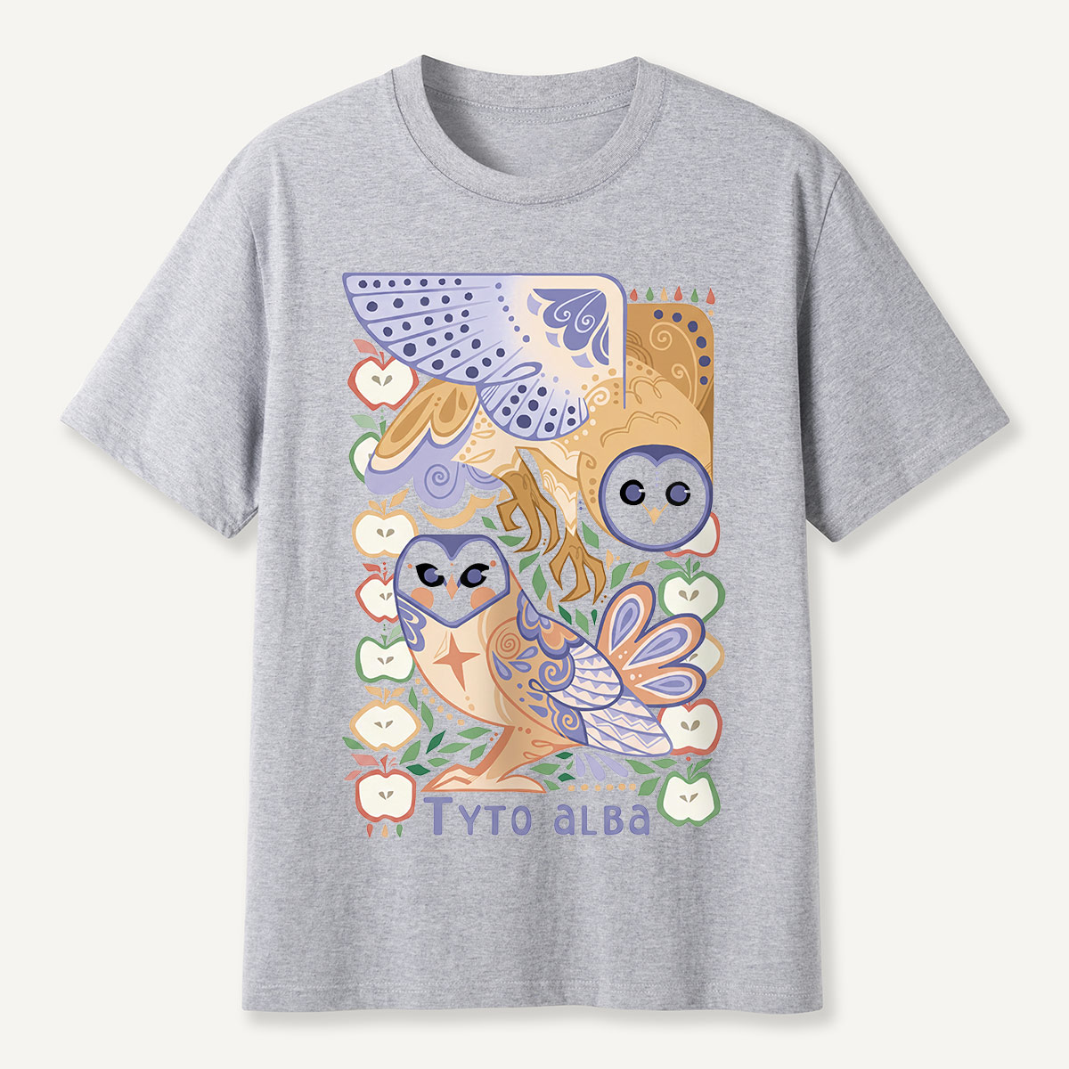 Tyto Alba Ornamental Barn Owl Art T-Shirt